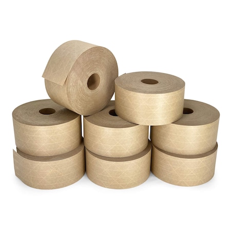Idl Packaging Gummed Kraft Sealing Tape, 3" Core, 2.75" x 450 Ft., Kraft, Rolls, PK8 K9026-8